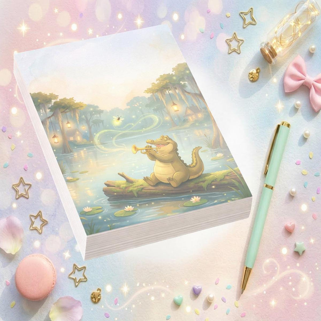 Disneyy Princess And The Frog Louis Memo Notepad 50 sheets bullet journal Disney planner paper scrapbook stationery notebook supplies