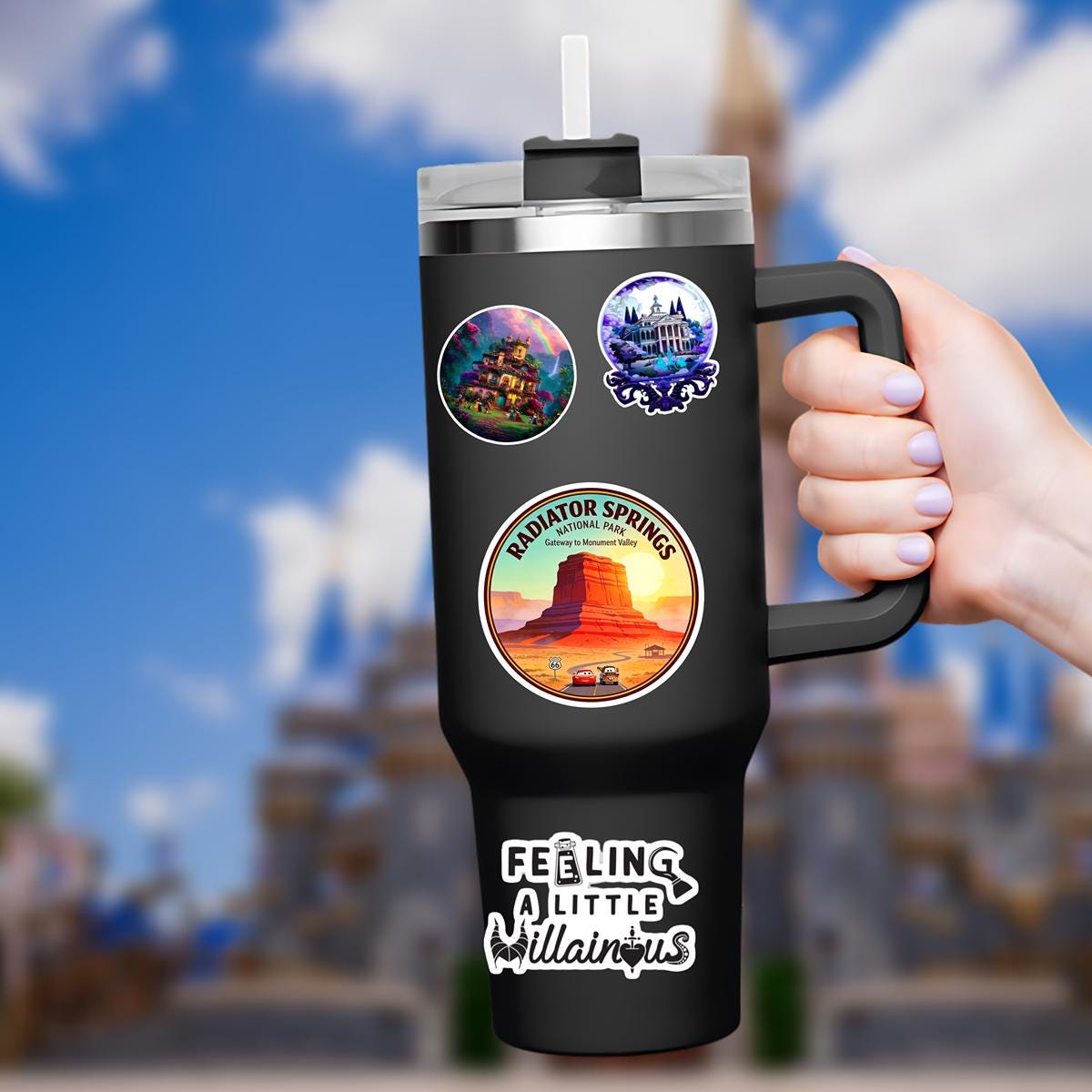 Disneyy Lightning McQueen Towmater Radiator Springs Car Sticker: Waterproof Vinyl Decal HydoFlask