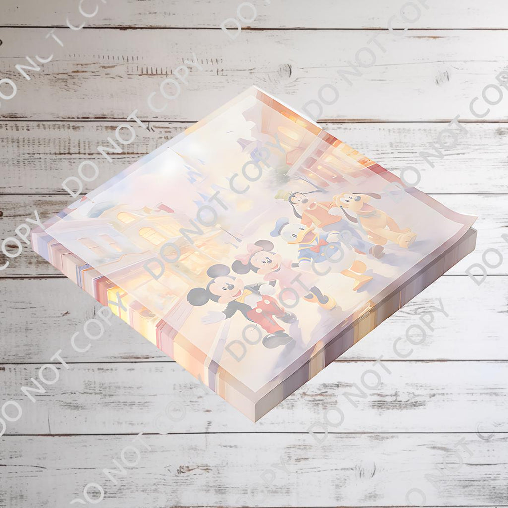 Disneyy Mickey And Friends  Mainstreet USA Memo Notepad 50 sheets bullet journal Disney planner paper scrapbook stationery notebook supplies