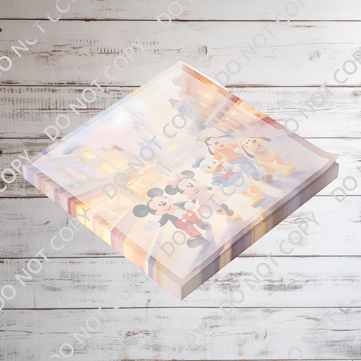 Disneyy Mickey And Friends  Mainstreet USA Memo Notepad 50 sheets bullet journal Disney planner paper scrapbook stationery notebook supplies