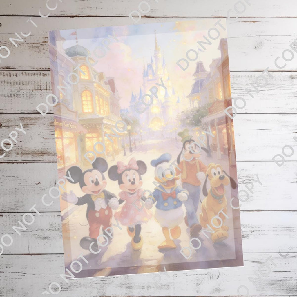 Disneyy Mickey And Friends Mainstreet USA Memo Notepad 50 sheets bullet journal Disney planner paper scrapbook stationery notebook supplies