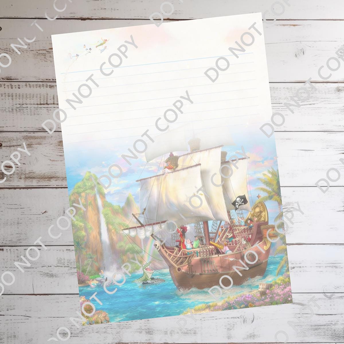 Disney Peter Pan NeverLand Memo Notepad 50 sheets bullet journal Disney planner paper scrapbook stationery notebook supplies