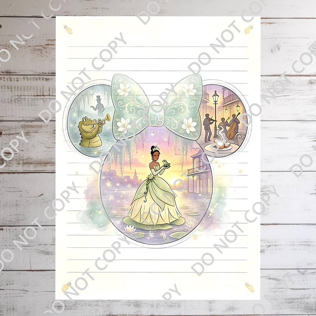 Disney Princess Tiana  Memo Notepad 50 sheets bullet journal Disney planner paper scrapbook stationery notebook supplies