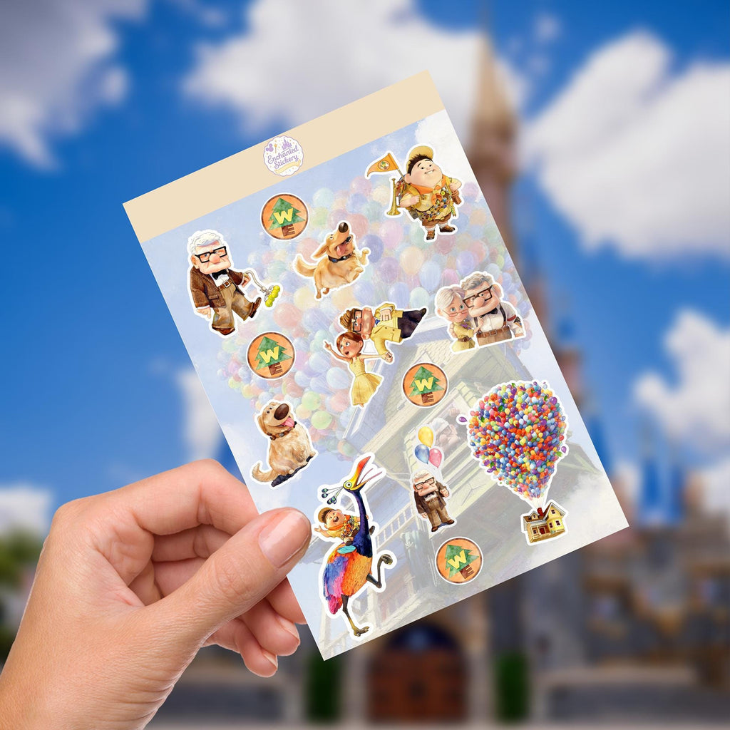 Disney UP!  Sheet Sticker, Bottle Stickers,  Kindle Stickers, Laptop Decal