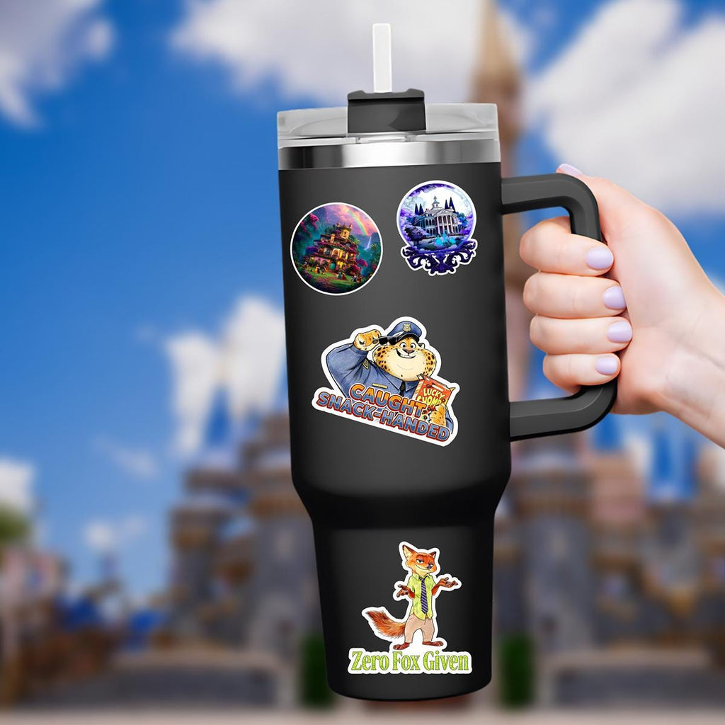 Zootopia Disneyy Humor  Sticker Nick Wilde Waterproof Disney Laptop, Kindle Stickers Bottle Stickers, Castle Park Mouse