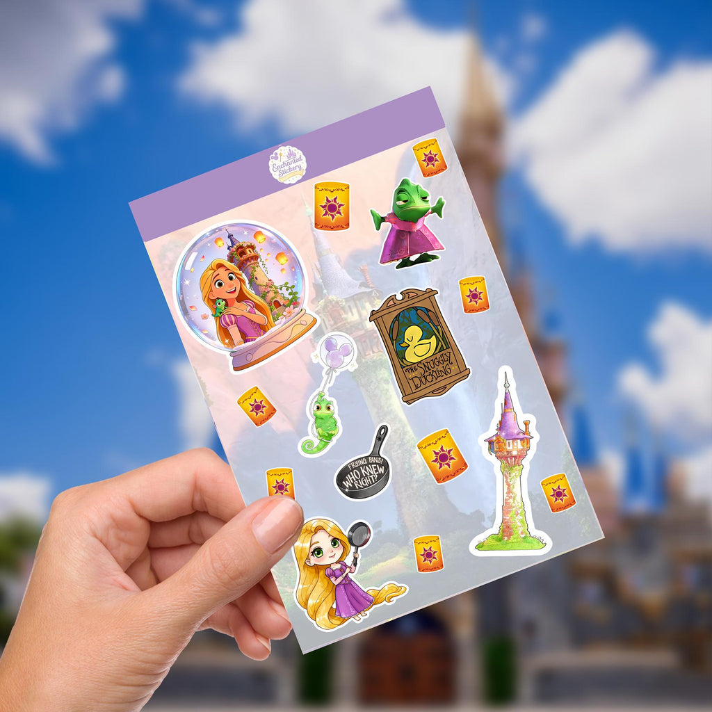 Disneyy Princess Rapunzel Tangled  Sheet Sticker, Ray, Kindle Sticker, Laptop Decal