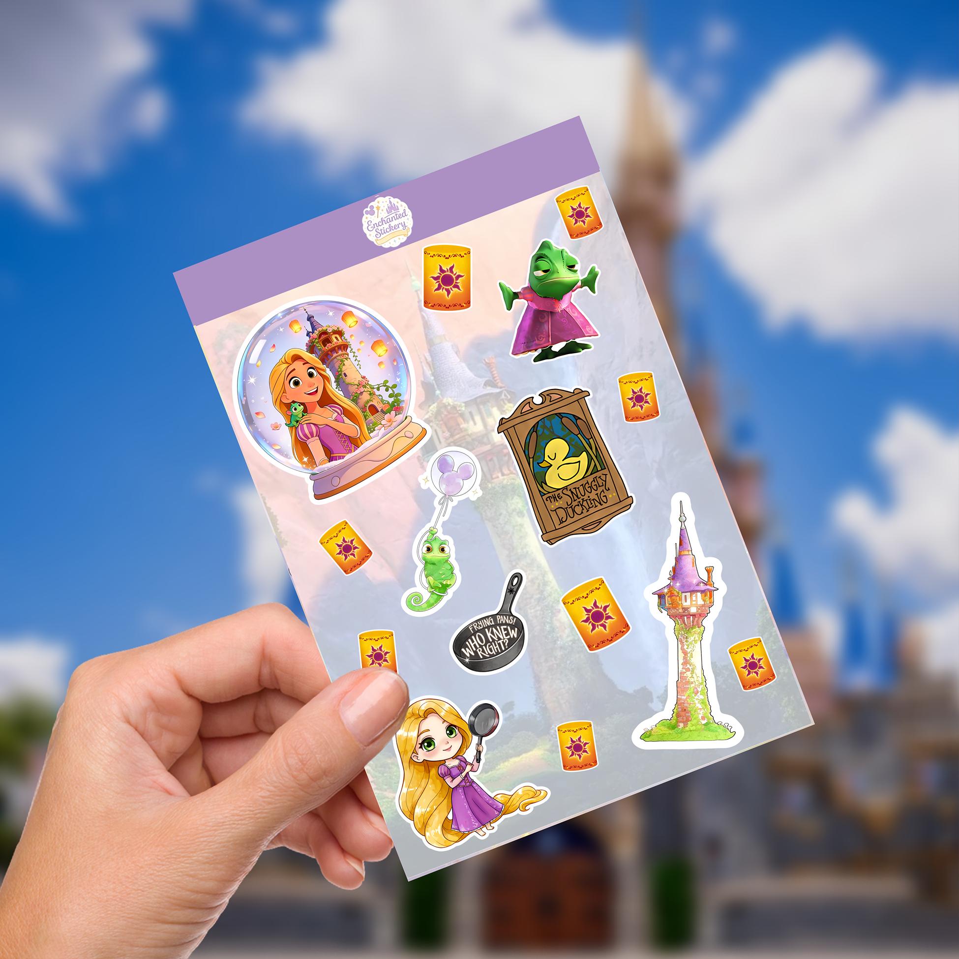Disneyy Princess Rapunzel Tangled  Sheet Sticker, Ray, Kindle Sticker, Laptop Decal