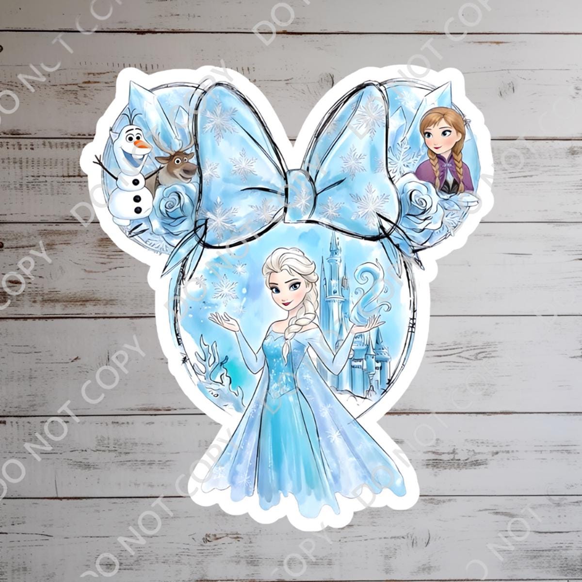 Disney Frozen Elsa Anna Olaf Sticker: Waterproof Vinyl Decal for Laptop, Water Bottle Sticker