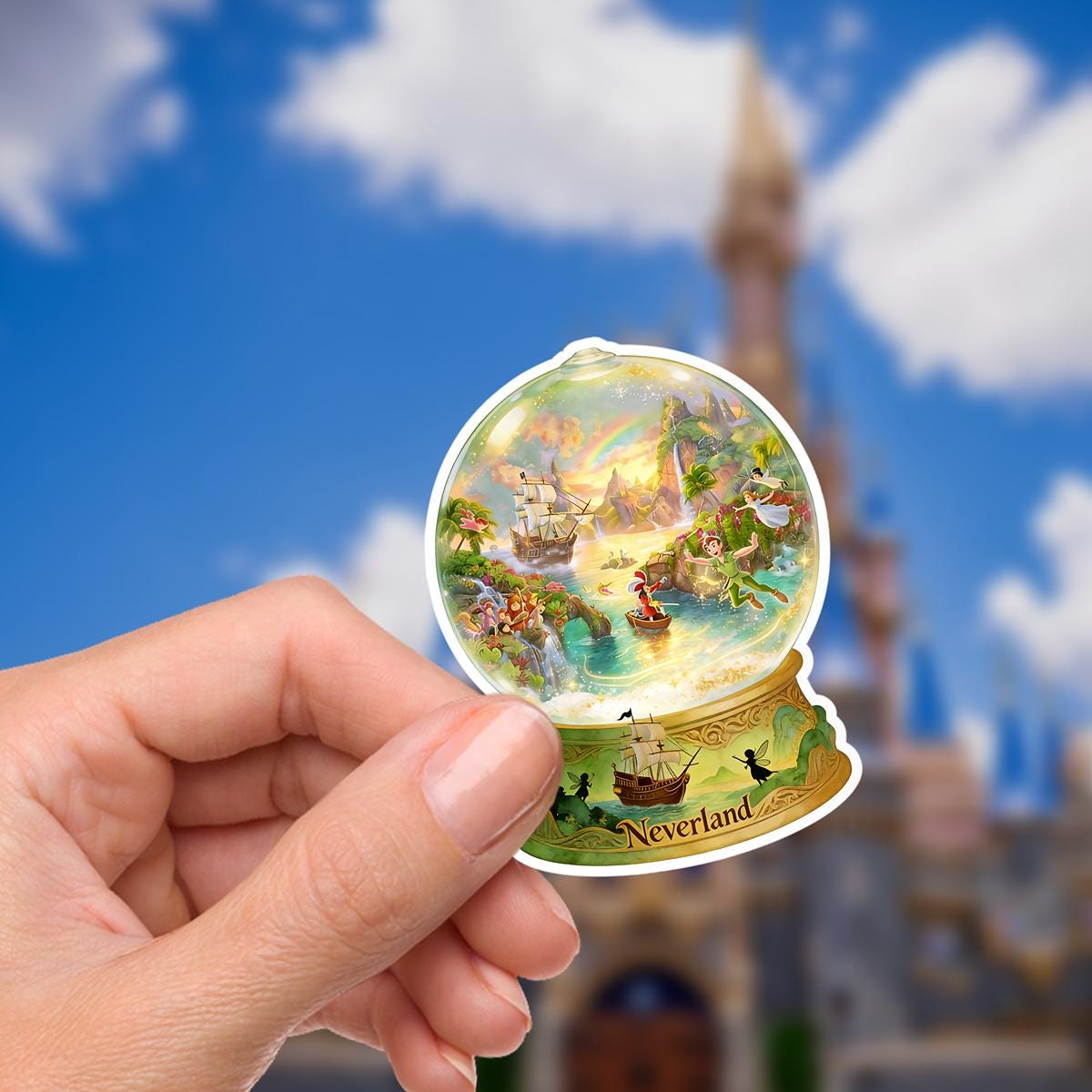 Disney Tinkerbell Sticker Peter Pan Neverland Laptop Stickers Mickey Vinyl Decals Bujo Journal Planner Kindle Stickers, bottle stickers
