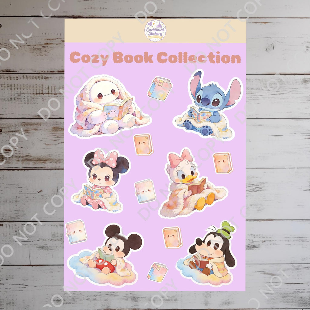 Disneyy Mickey and Friends Cozy Book Sticker, Bottle Sticker,  Kindle Sticker, Sheet Sticker, Laptop Decal