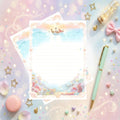 Disneyy Little Mermaid Memo Notepad 50 sheets bullet journal Disney planner paper scrapbook stationery notebook supplies