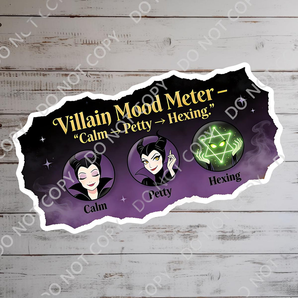 Disney Villain Maleficent Sticker Disney Humor villainous Waterproof Disney Laptop, Disneying Water Bottle Hydro Bottle Theme Park Vacation