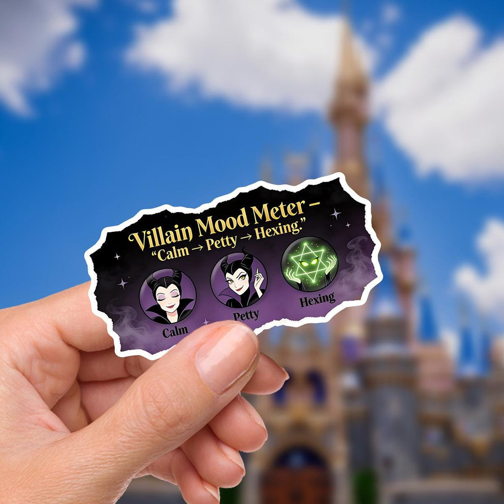 Disney Villain Maleficent Sticker Disney Humor villainous Waterproof Disney Laptop, Disneying Water Bottle Hydro Bottle Theme Park Vacation