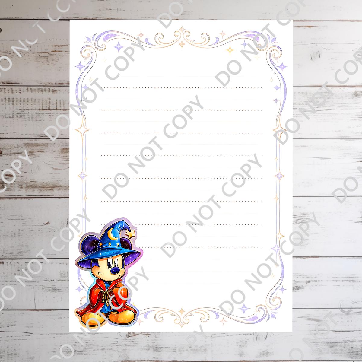 Disney Sorcerer Mickey  Memo Notepad 50 sheets bullet journal Disney planner paper scrapbook stationery notebook supplies