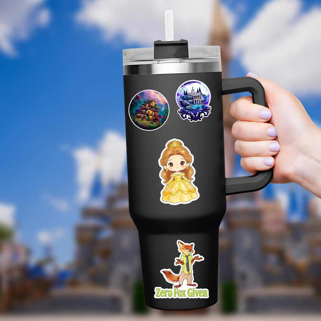 Beauty and The Beast Belle Sticker: Waterproof Vinyl Decal for Laptop, Water Bottle Sticker