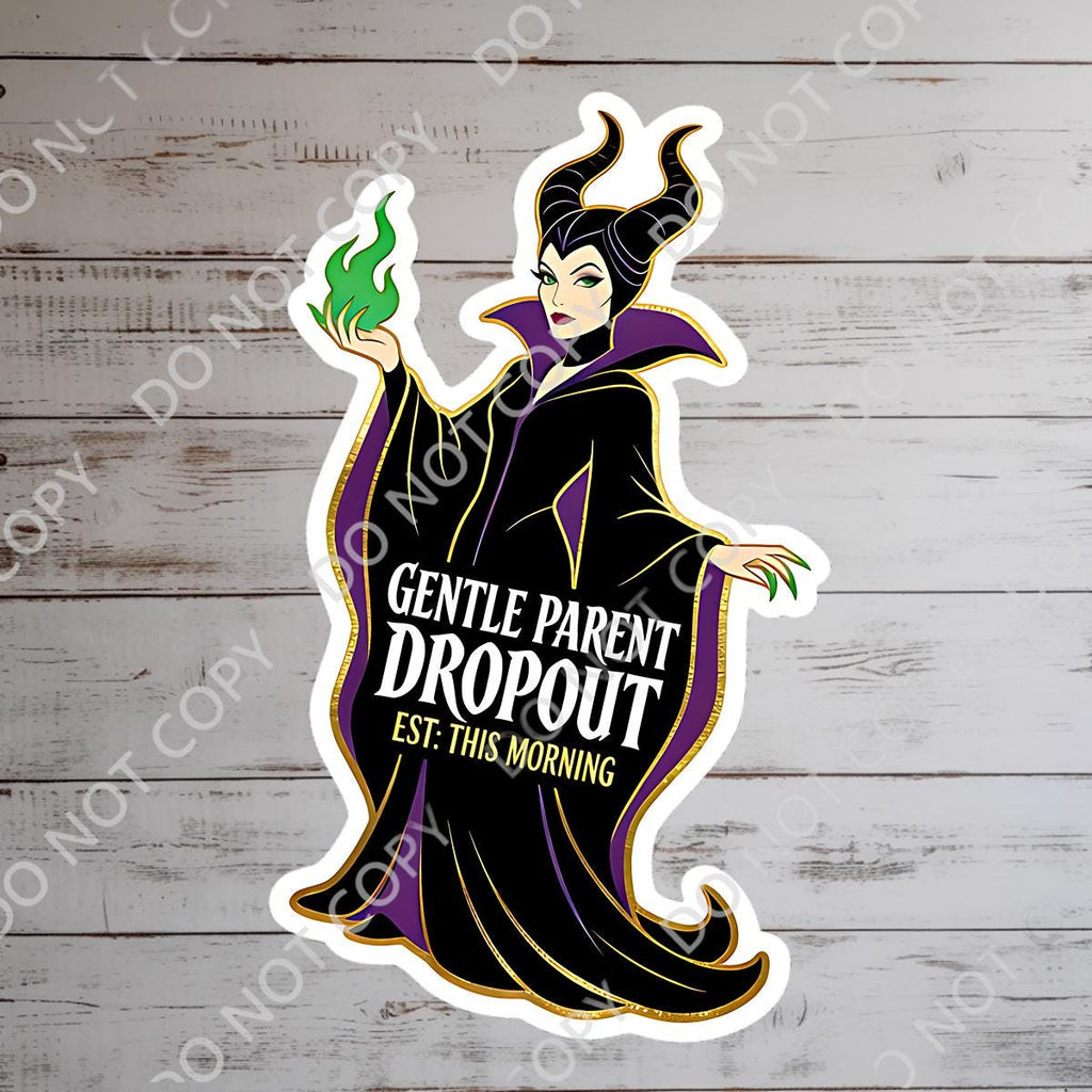 Disneyy Villain Maleficent Sticker Disney Humor villainous Waterproof Disney Laptop, Disneying Water Bottle Hydro Bottle Theme Park Vacation