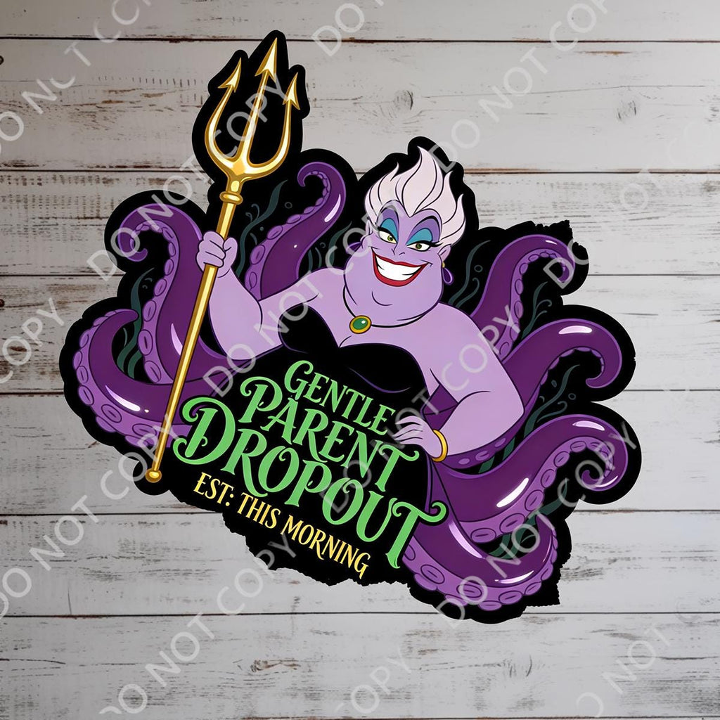 Disneyy Villain Ursula Sticker Disney Humor villainous Waterproof Disney Laptop, Disneying Water Bottle Hydro Bottle Theme Park Vacation