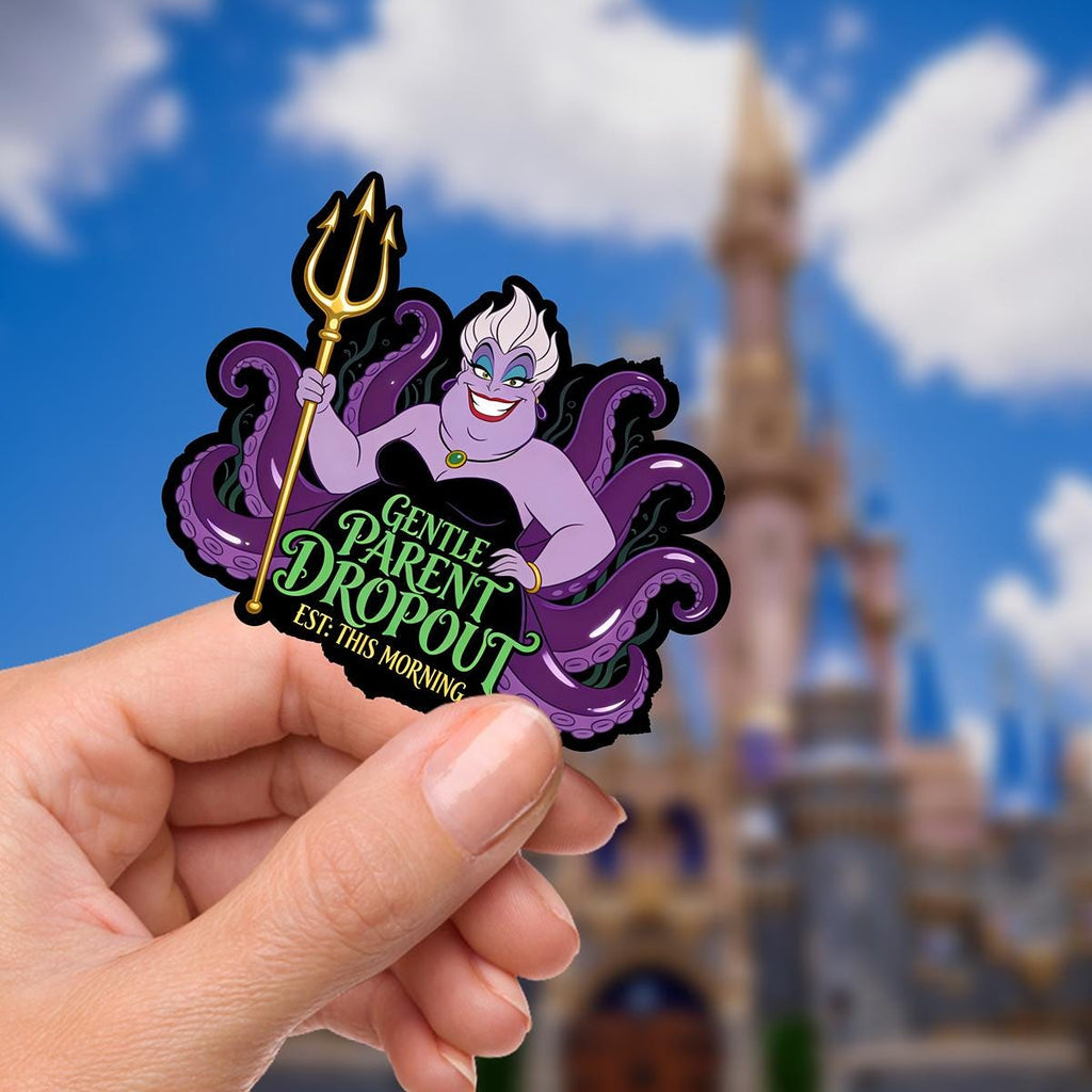 Disneyy Villain Ursula Sticker Disney Humor villainous Waterproof Disney Laptop, Disneying Water Bottle Hydro Bottle Theme Park Vacation