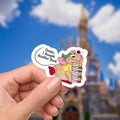 Disney, Book Stickers, Cinderella Gus Gus  Oops I Bought Another Book, Laptop Sticker/ Walt Disney decal cell phone  planner stationery water bottle