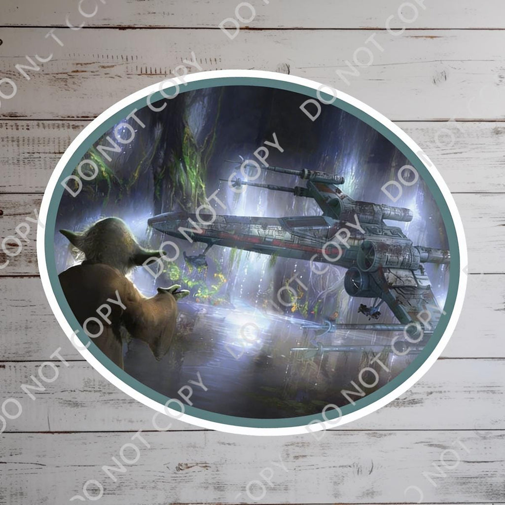 Star Wars Yoda Waterproof Disney Laptop Stickers/ Disney yoda starwars planner stationery decal water bottle cell phone
