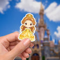 Beauty and The Beast Belle Sticker: Waterproof Vinyl Decal for Laptop, Water Bottle Sticker