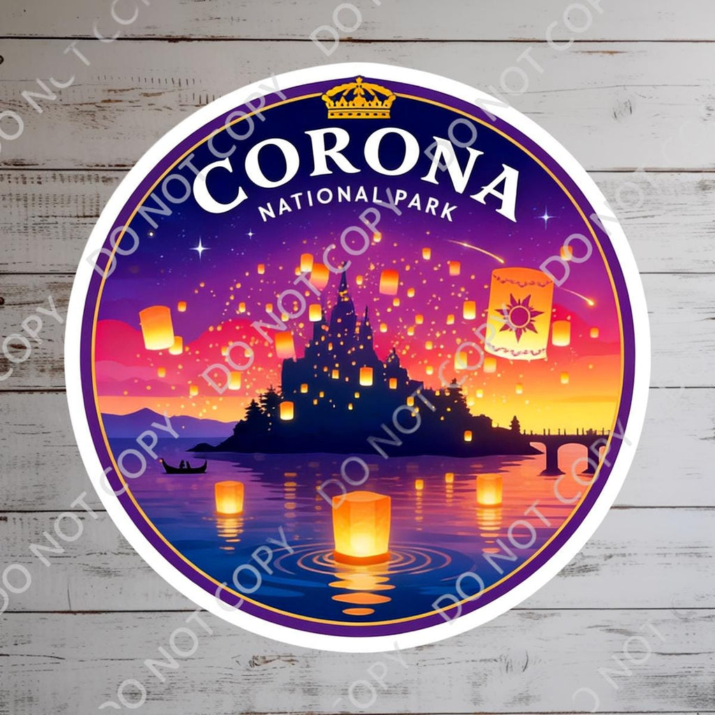 Rapunzel Tangled Lantern Sticker: Kindle Stickers, Corona National Park Waterproof Vinyl Decal HydroFlask