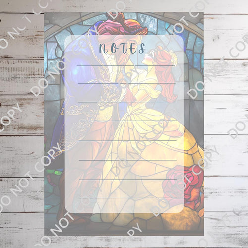 Beauty And The Beast  Memo Notepad 50 sheets bullet journal Disney planner paper scrapbook stationery notebook supplies