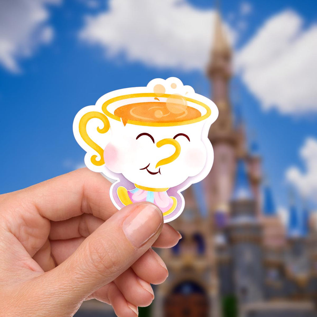 Chip, Beauty And The Beast Disney Gift Disneyy World Sticker Waterproof Disney Laptop, Disneying Theme Park Vacation, Castle Park Mouse