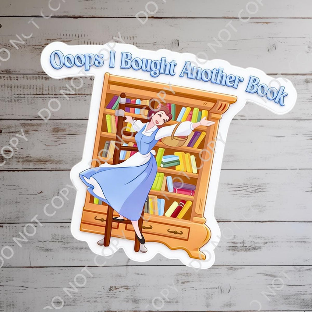 Disneyy Beauty and The Beast Belle Sticker: Waterproof Vinyl Decal for Laptop, Water Bottle Sticker