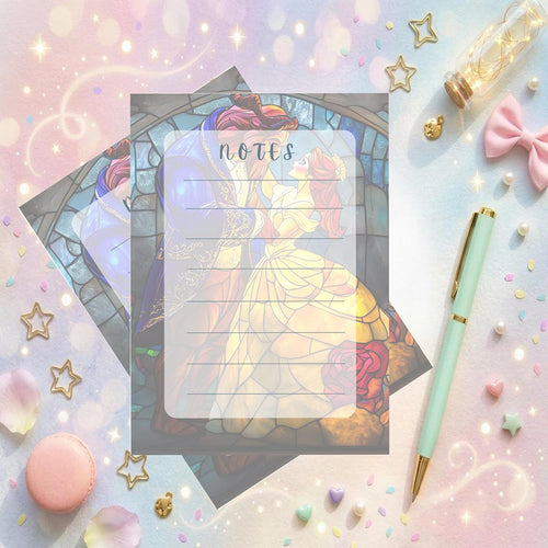 Beauty And The Beast  Memo Notepad 50 sheets bullet journal Disney planner paper scrapbook stationery notebook supplies