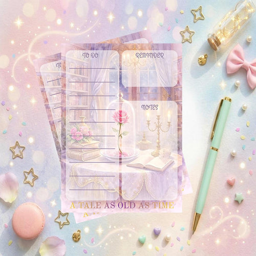 Beauty And The Beast  Memo Notepad 50 sheets bullet journal Disney planner paper scrapbook stationery notebook supplies