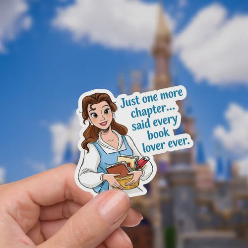 Beauty and The Beast Belle Sticker: Waterproof Vinyl Decal for Laptop, Water Bottle Sticker